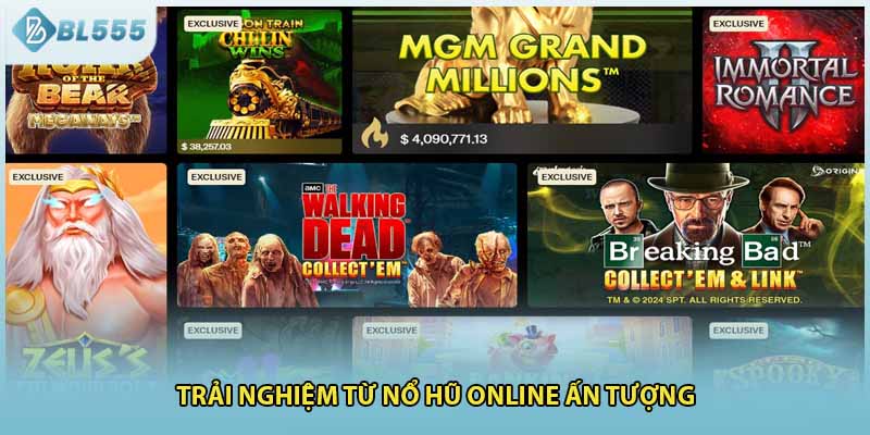 Trải nghiệm từ nổ hũ online ấn tượng